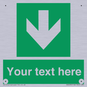 Safe condition Custom arrow down sign